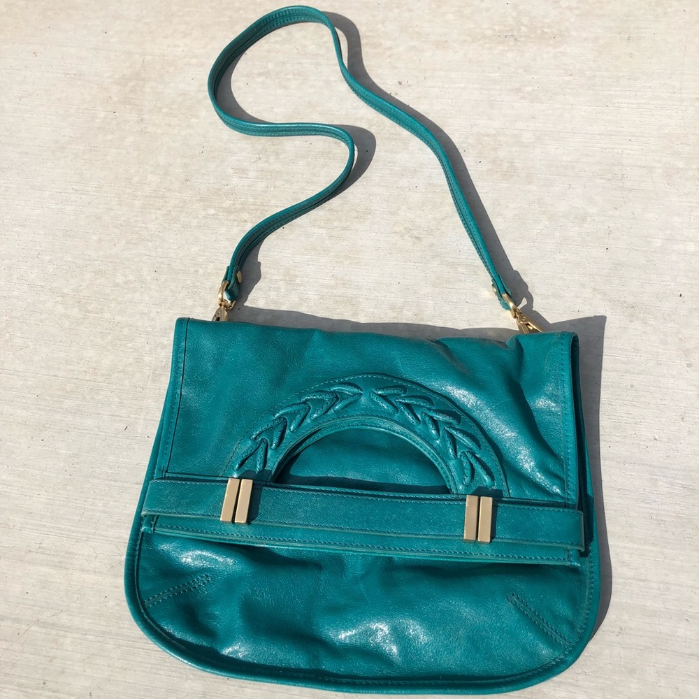 Treesje Turquoise Fold Over Purse